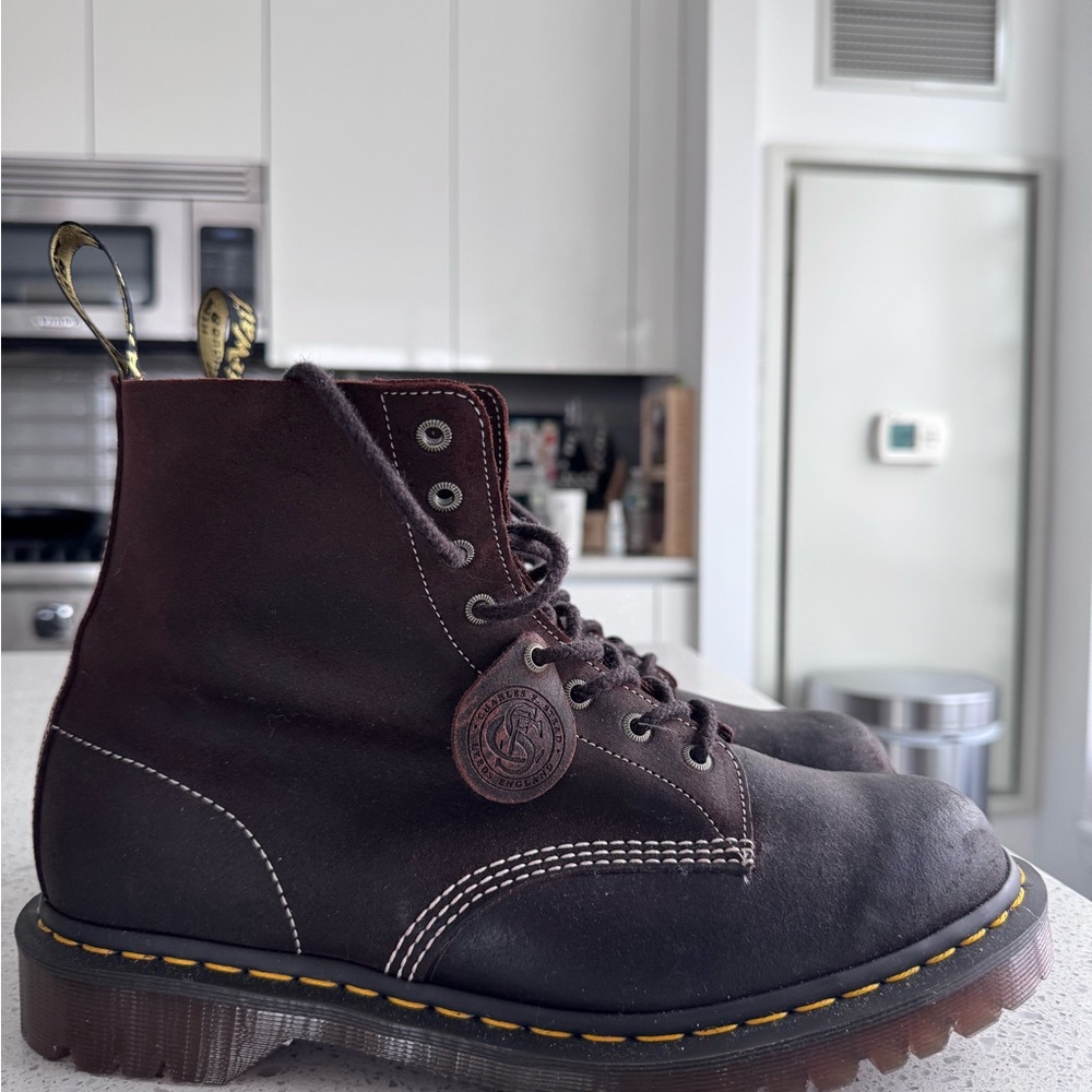 Dr. Martens Dark Brown Suede Boots